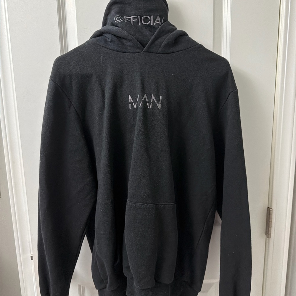 Boohoo Mens Black Hoodie Sweater